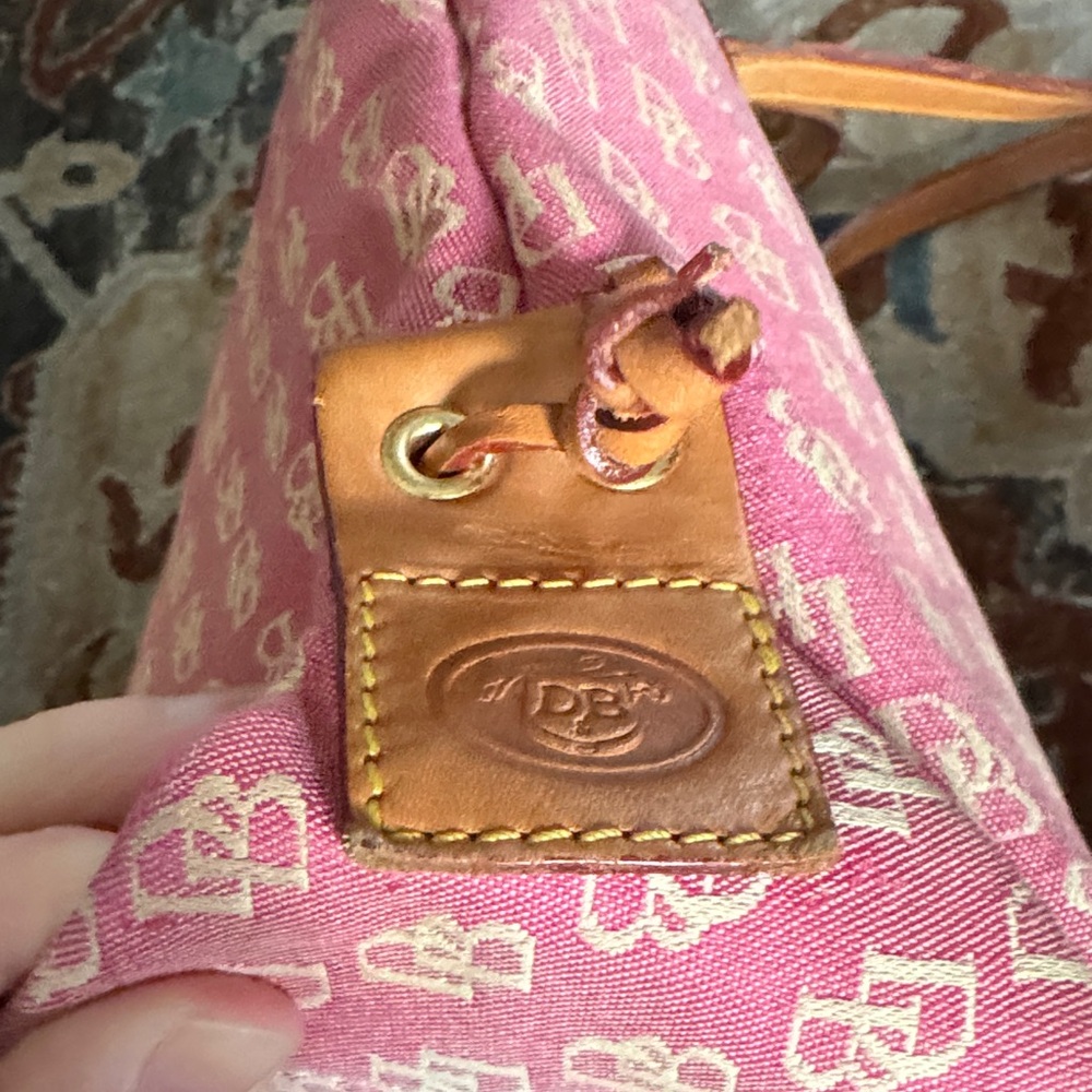 Dooney & Bourke Pink and Tan Tote - Picture 10 of 11
